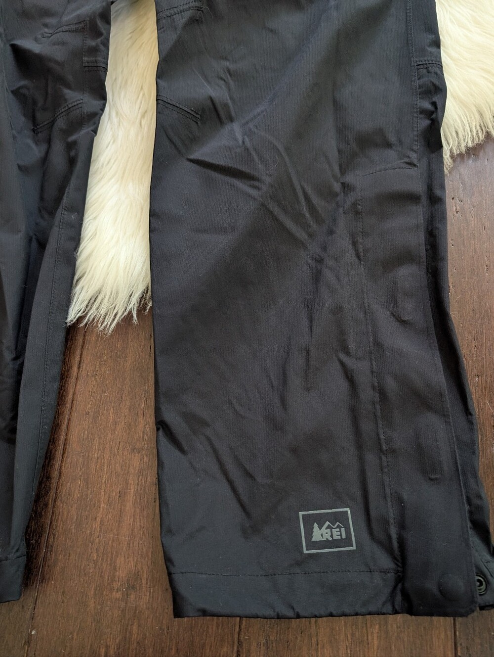 REI Co-op Rainier Rain Pants - Women's M Medium Petite Black Waterproof Hiking - Picture 2 of 6